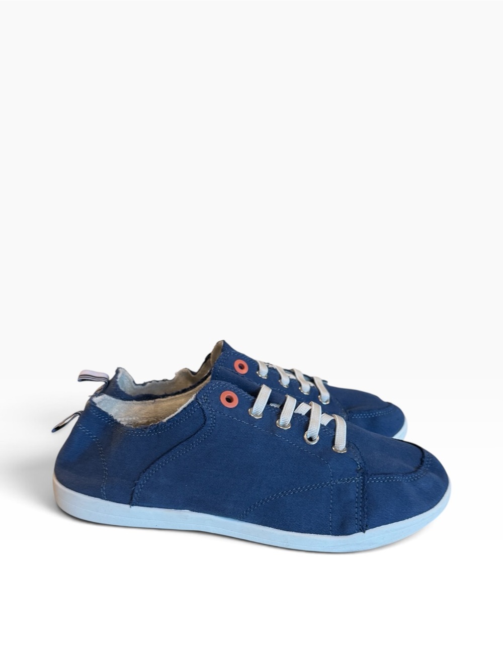 Vionic Pismo Women’s Size 10 Wide Navy Canvas Orthotic Sneakers Store Sample